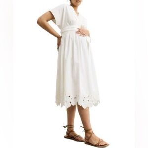 Hatch Carolina cotton poplin embroidery maternity dress size 1 / Small NWT
